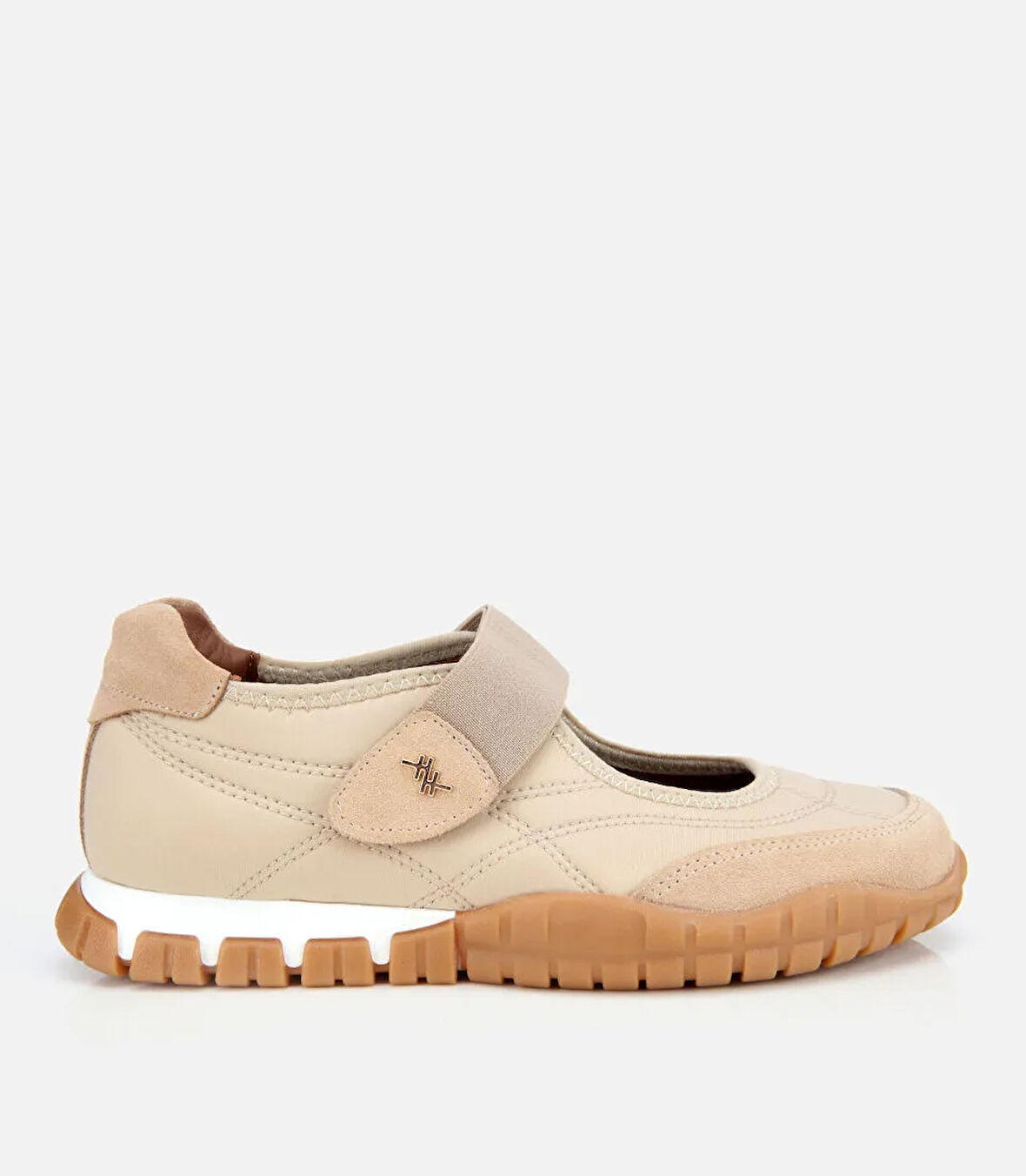 Kadın Süet Deri Bej Rahat Tabanlı Comfort Ayakkabı