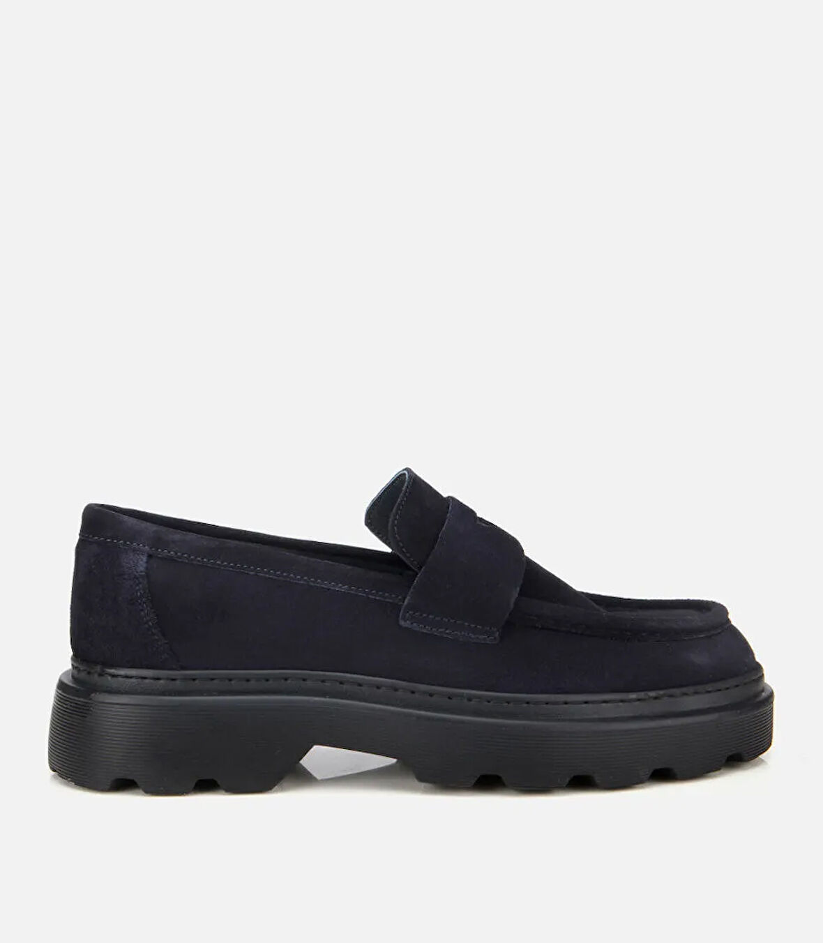 Erkek Süet Deri Lacivert Yumuşak Dokulu Kalın Tabanlı Günlük Loafer