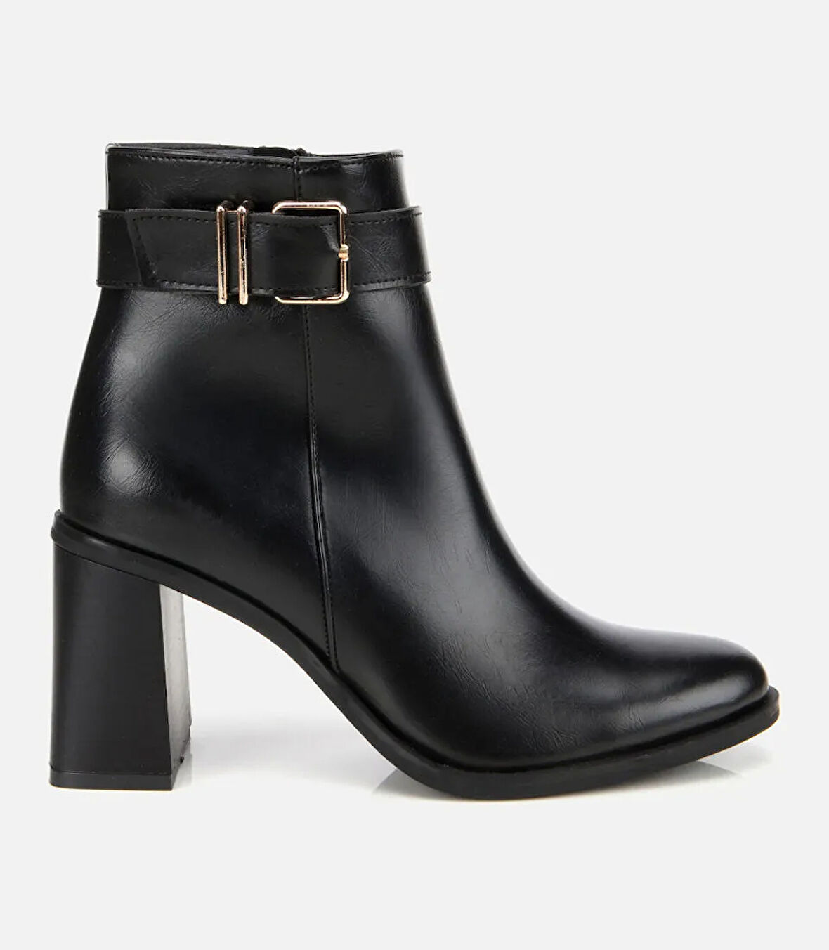 Kadın Siyah Tokalı Topuklu Bilekte Bot