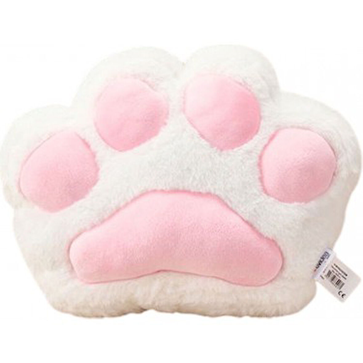 Kedi Pati Peluş Yastık Beyaz