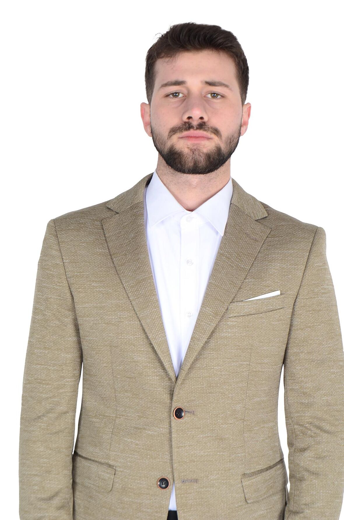 Cengiz İnler Desenli Çift Düğme Slim Fit Erkek Ceket