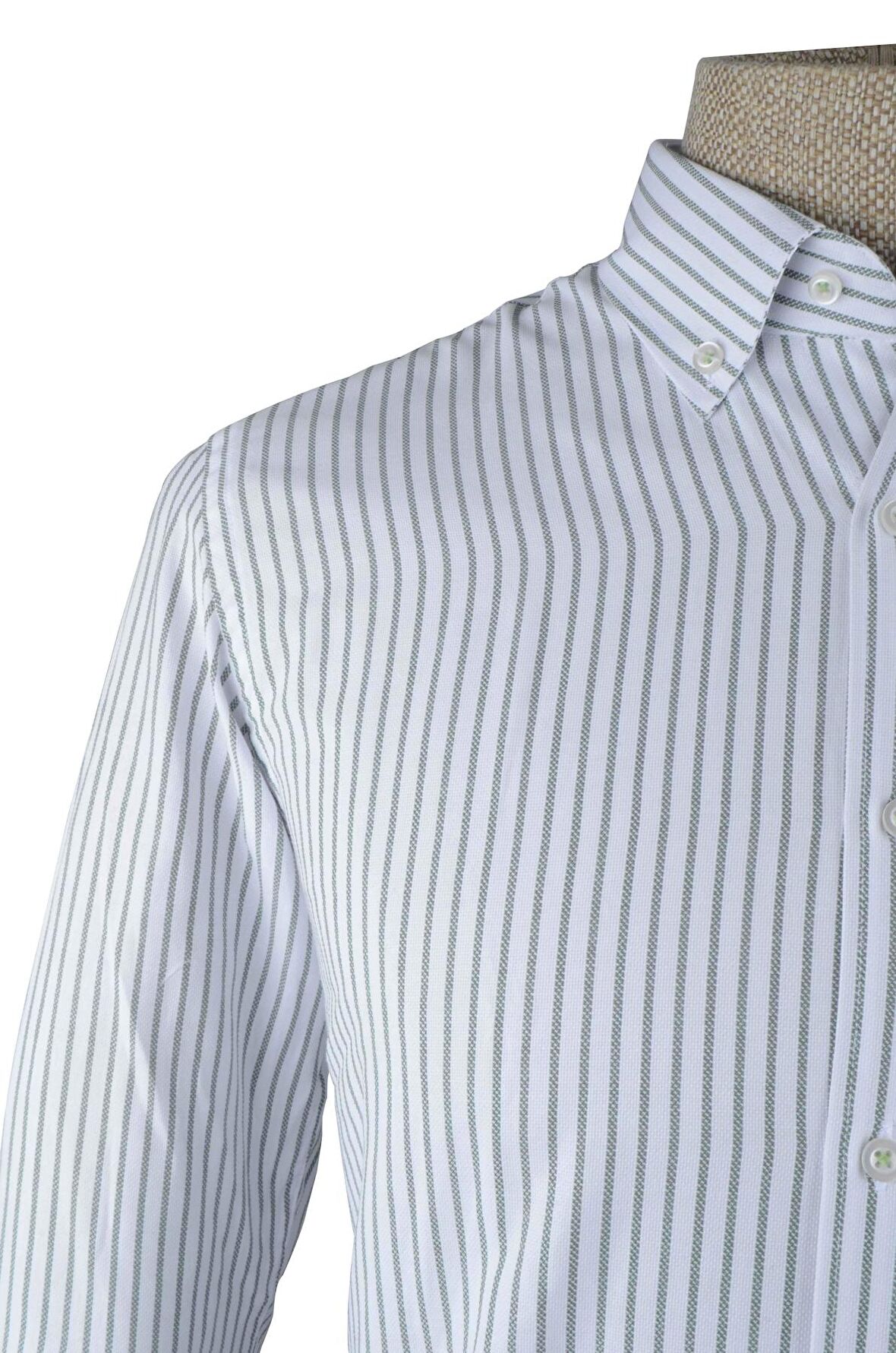 Slim Fit İnce King Çizgi Erkek Gömlek