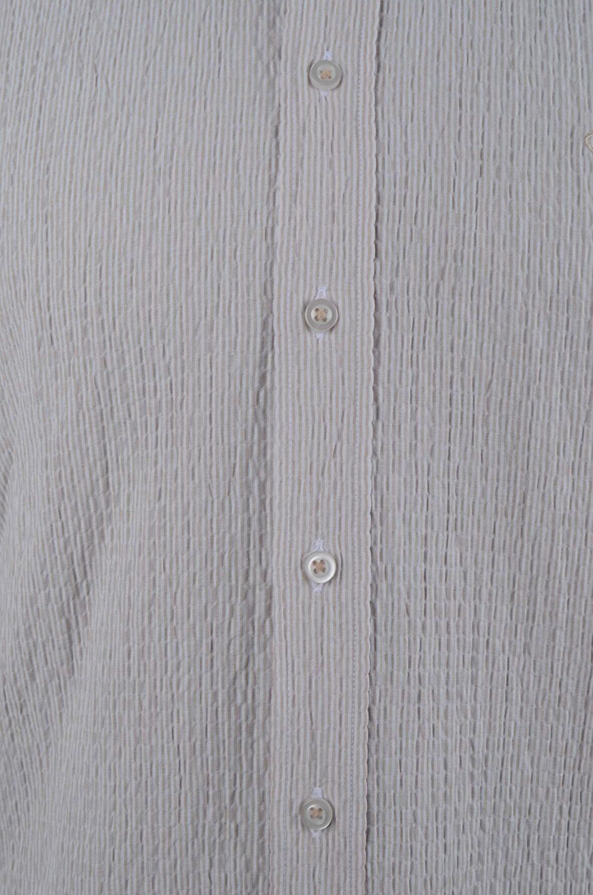 Slim Fit Çizgili Gofre Erkek Gömlek