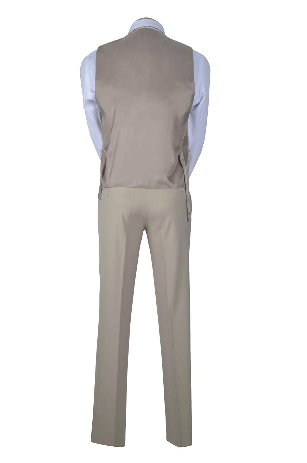 Cengiz İnler Kırlangıç Yaka Slim Fit Yelekli Erkek Takım Elbise