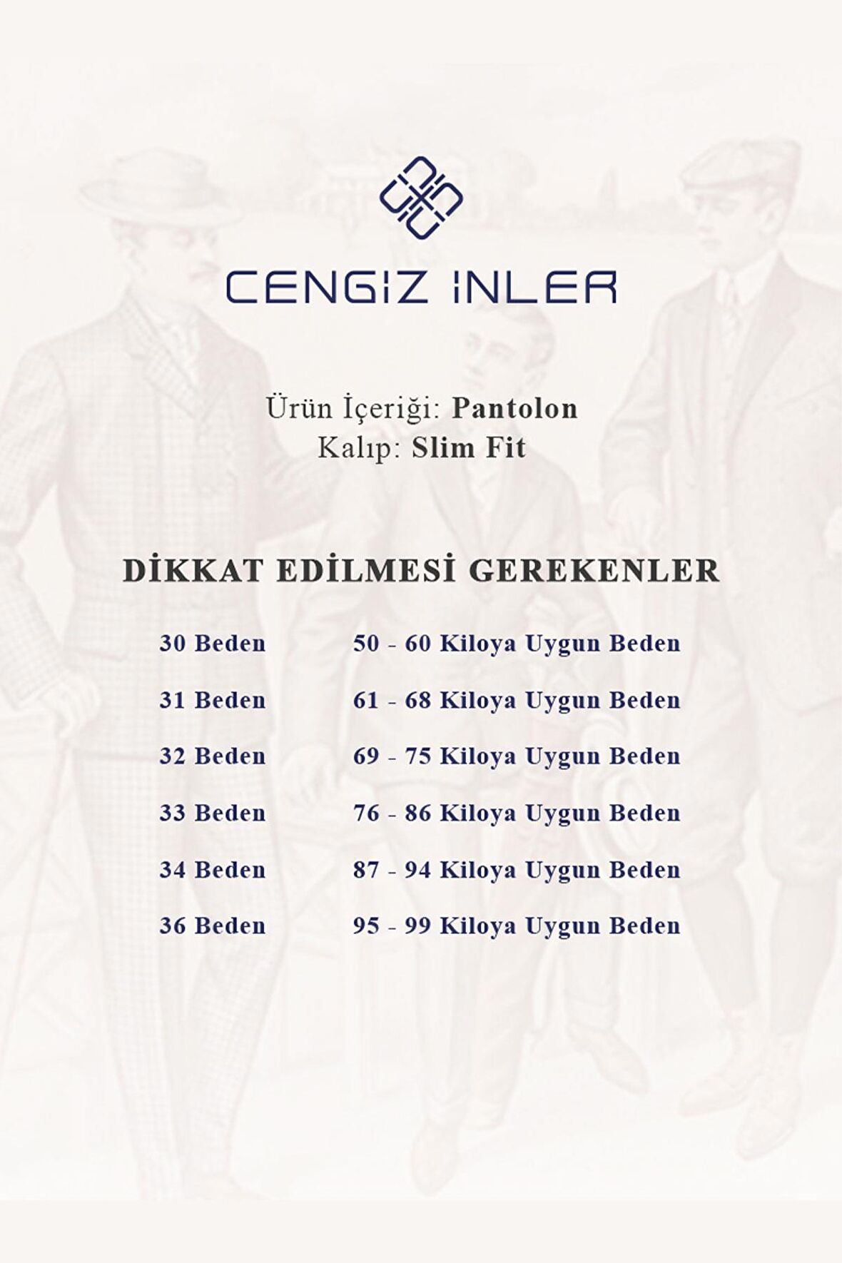 Cengiz İnler Fermuarlı Yan Cep Düz Pamuk Slim Fit Erkek Pantolon