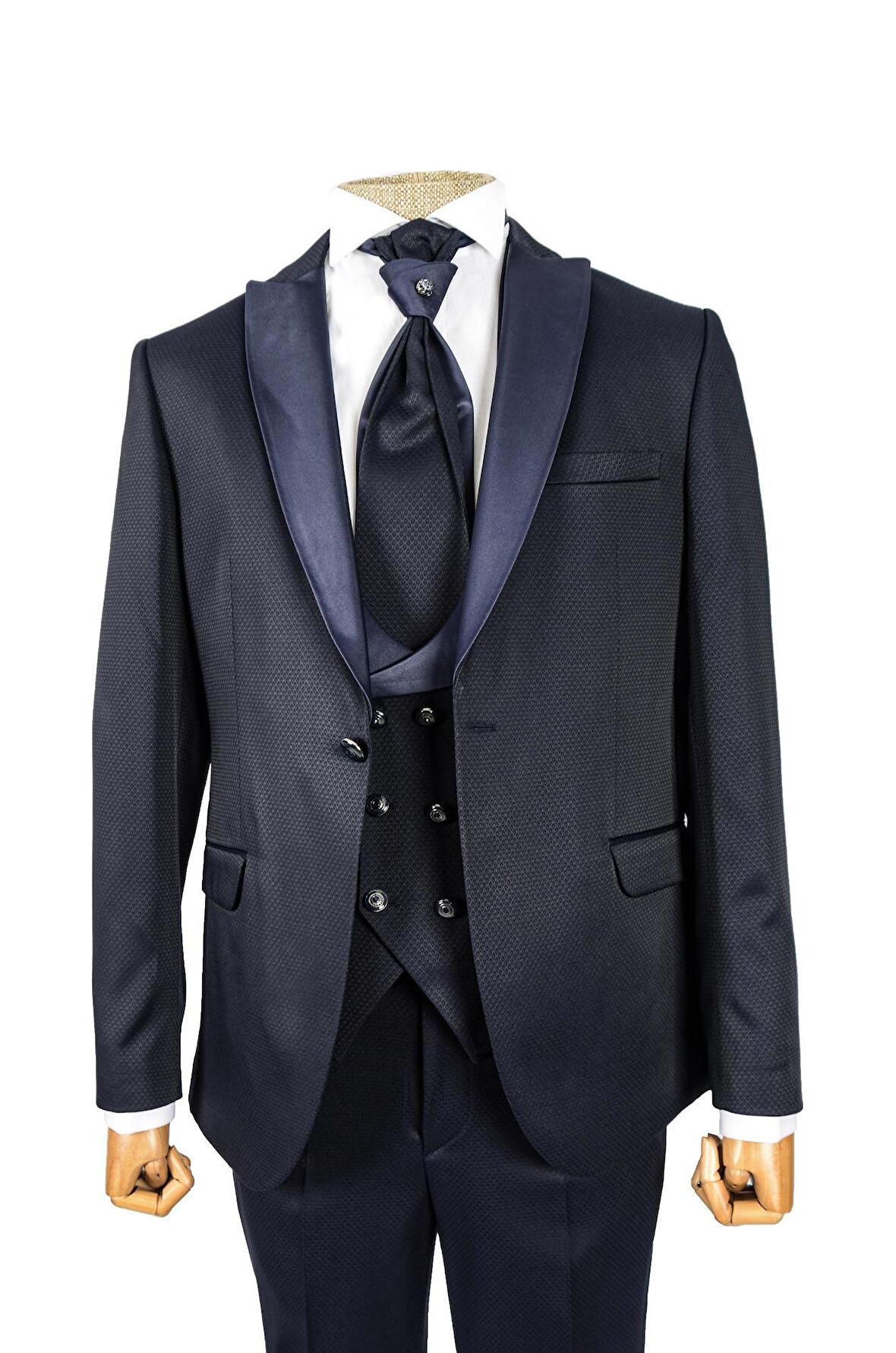 Armür Desen Kırlangıç Yaka Damatlık