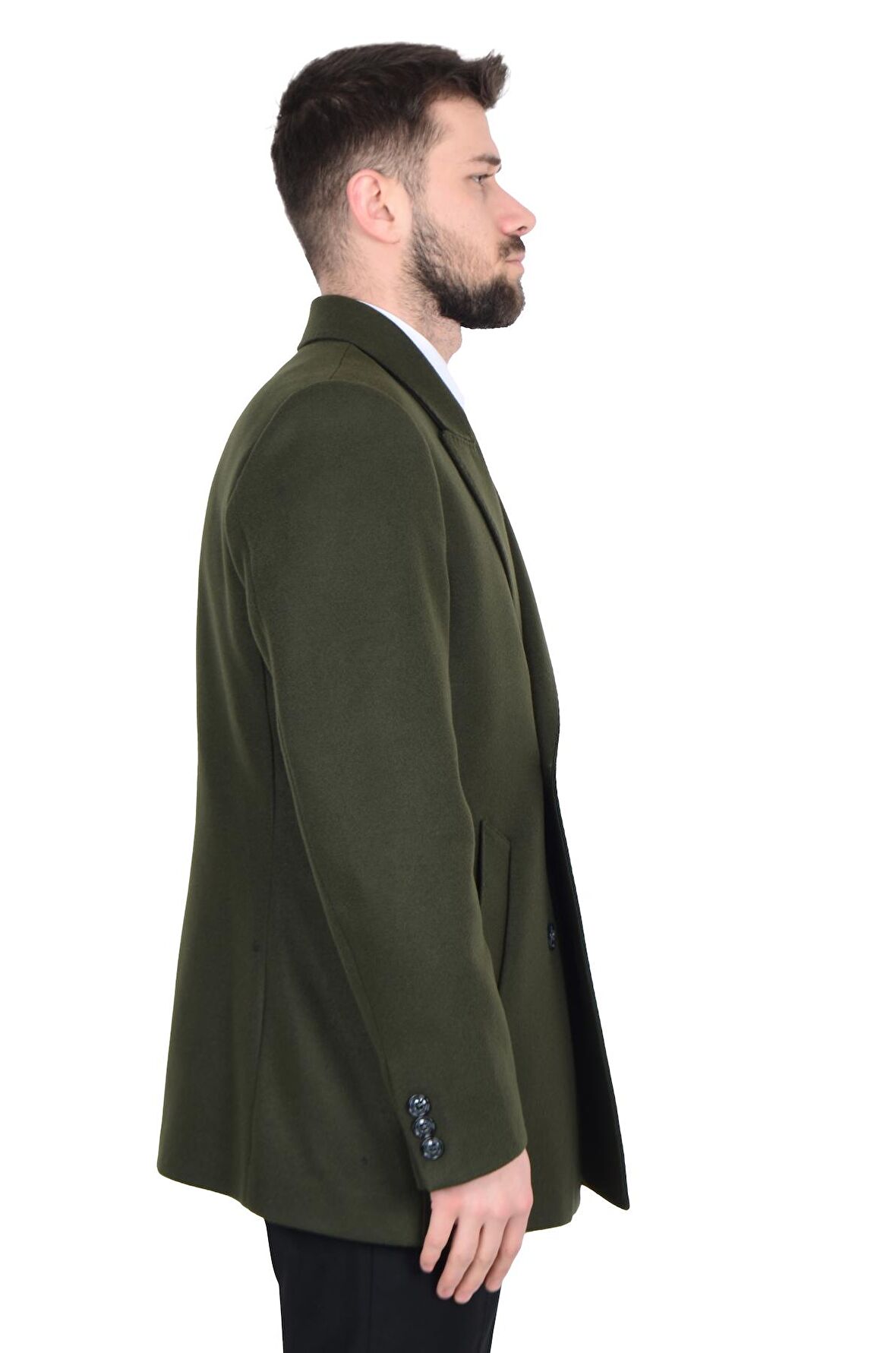 Cengiz İnler Kısa Kruvaze Erkek Kaşe Kaban