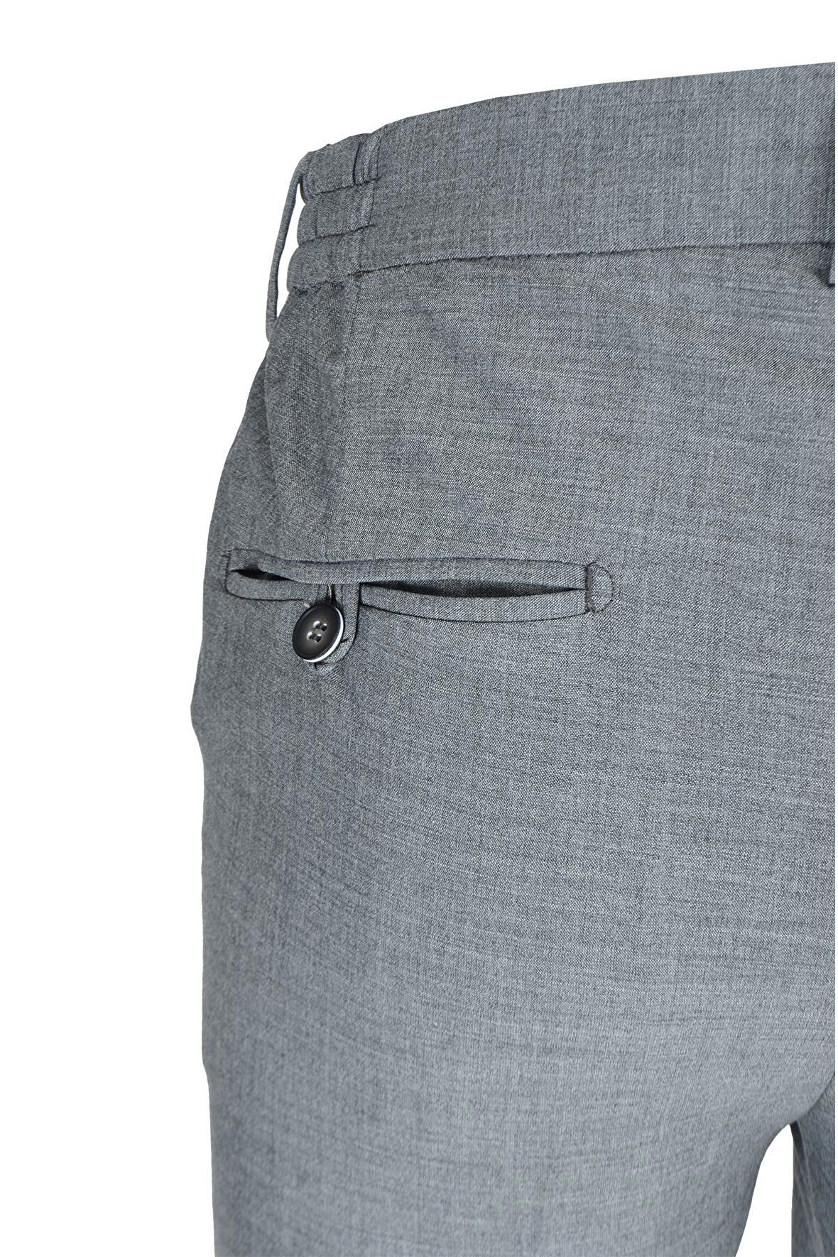 Düz Gabardin Kumaş Slim Erkek Pantolon