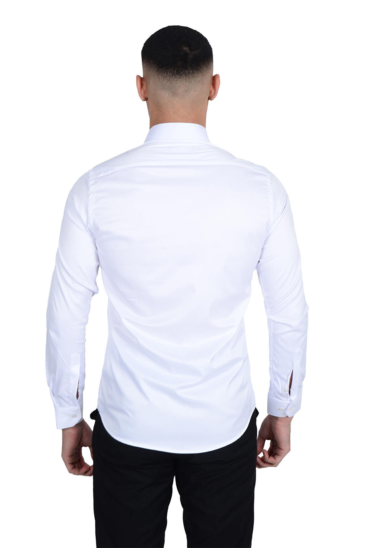 Cengiz İnler Standart Yaka Likralı Slimfit Erkek Gömlek 