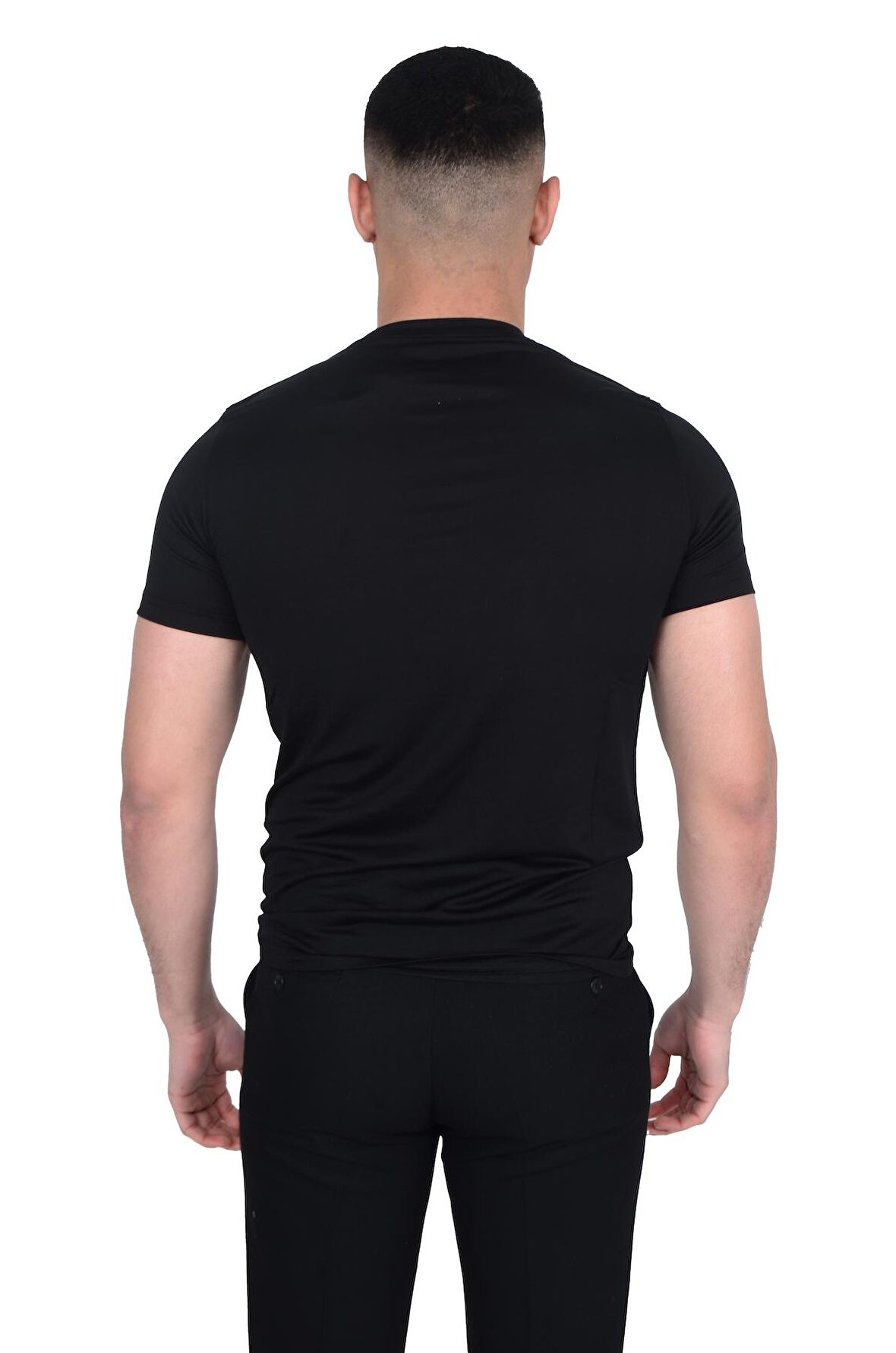 Erkek O Yaka Floş t-shirt