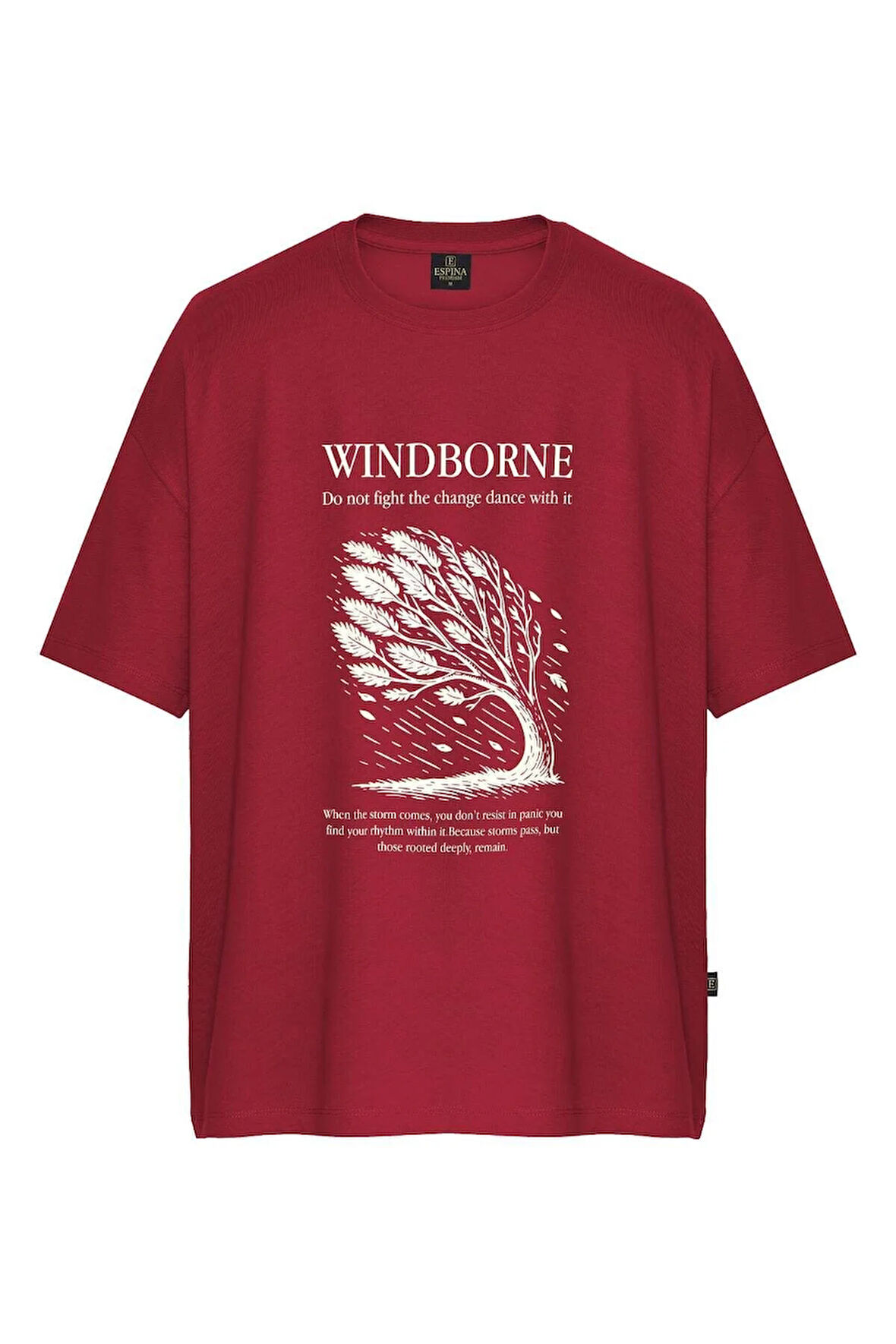 Unisex Windborne Baskılı Oversize Tişört