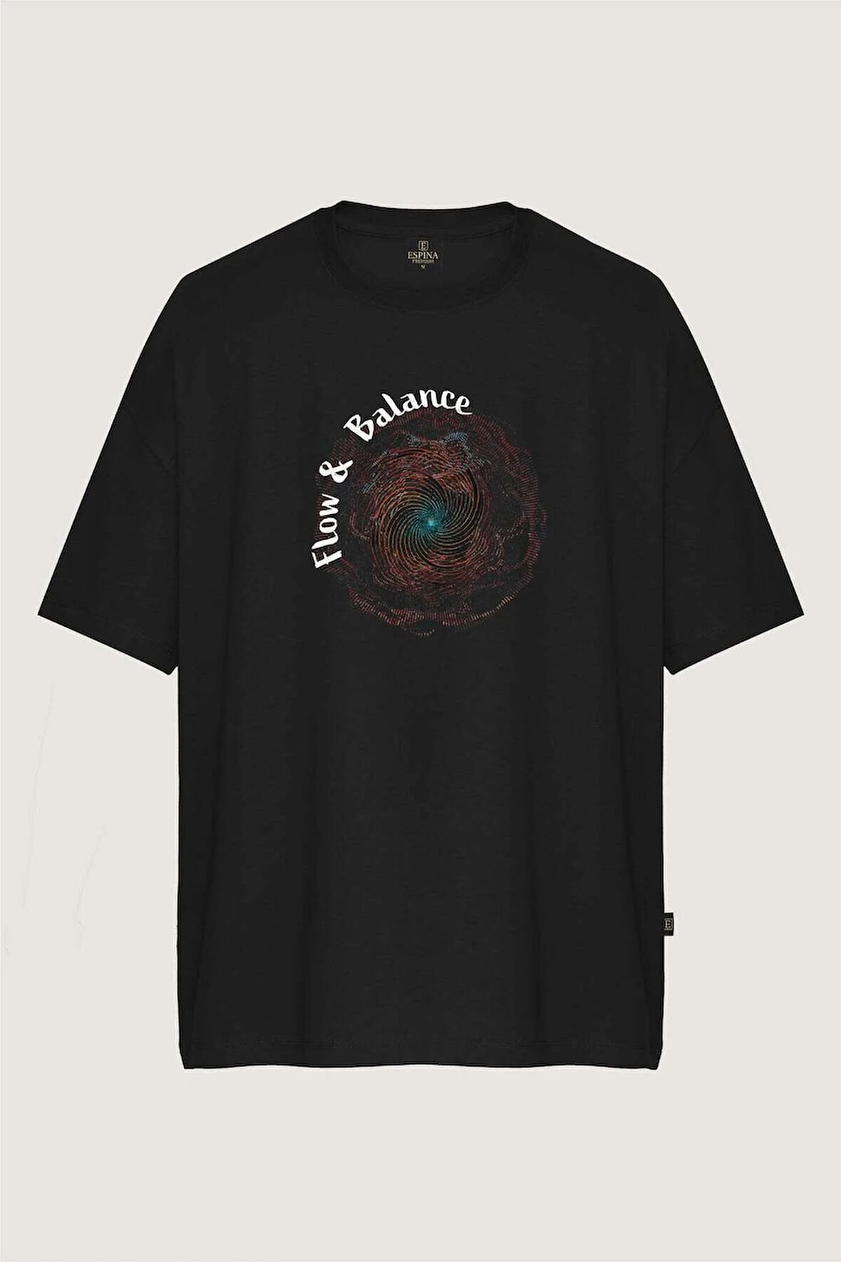 Unisex Flow & Balance Baskılı Oversize Tişört