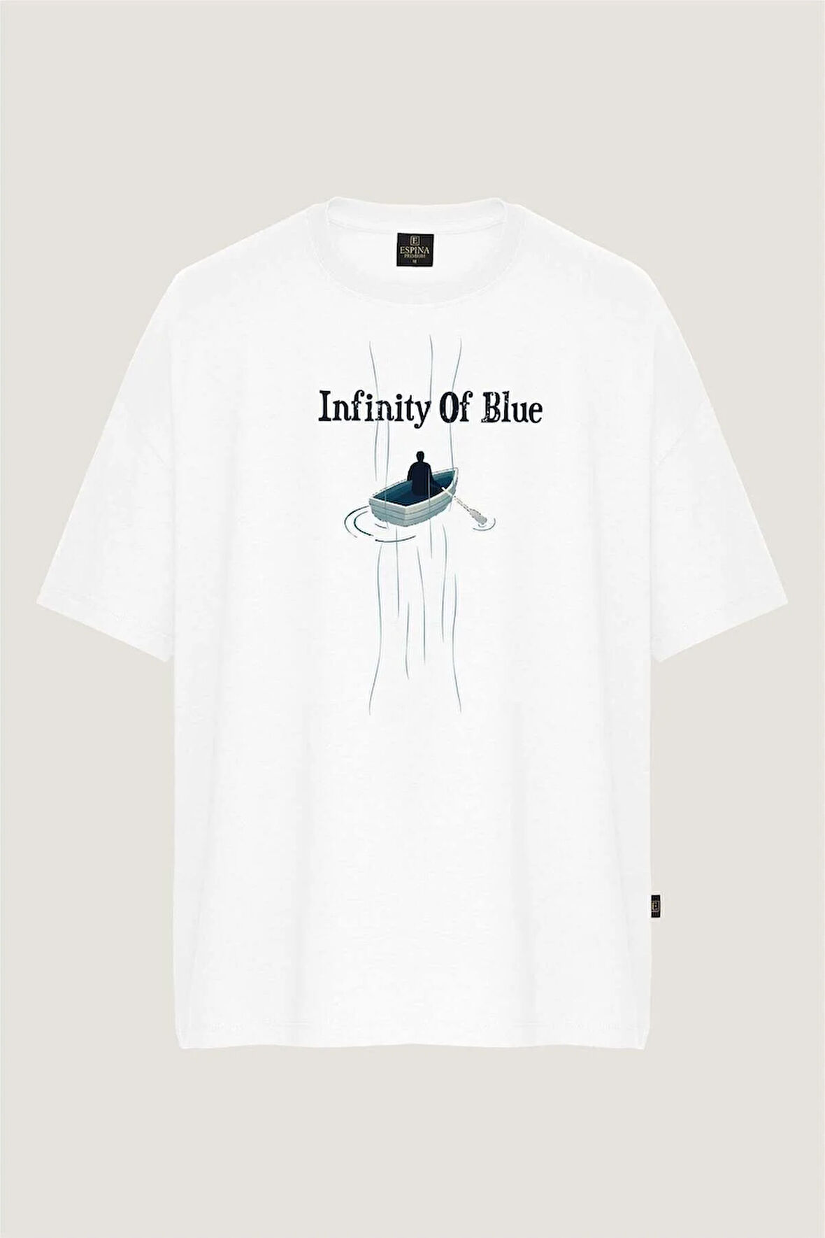 Unisex İnfinity Of Blue Baskılı Oversize Tişört