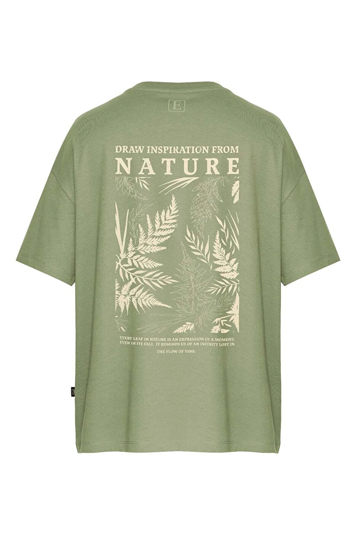 Unisex Nature Sırt-Ön Baskılı Oversize Tişört