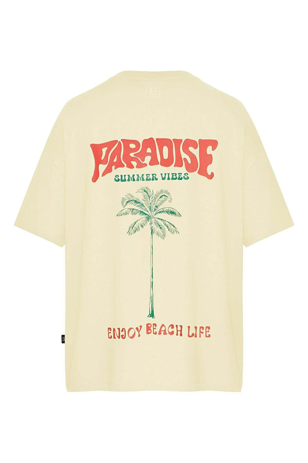 Unisex Paradise Sırt-Ön Baskılı Oversize Tişört