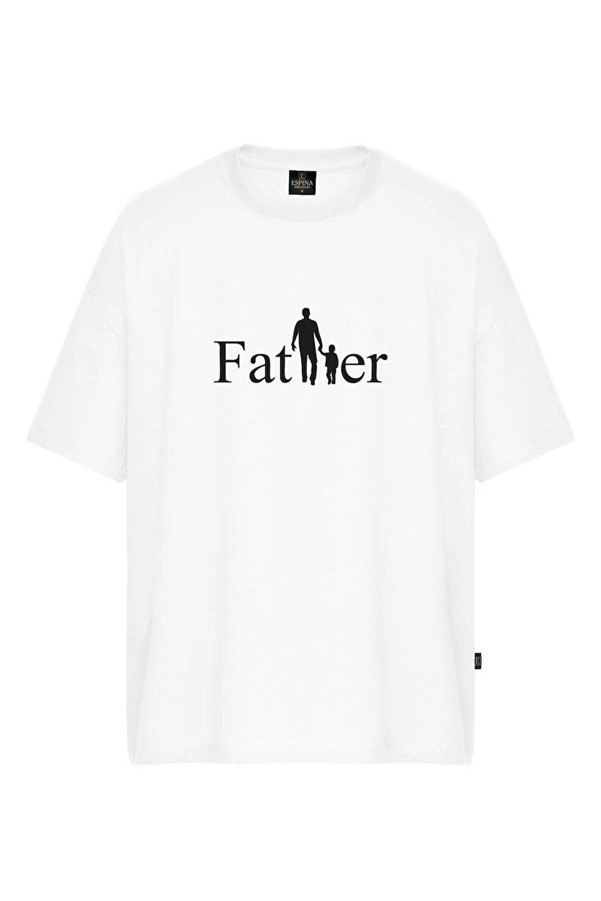 Erkek Father Baskılı Oversize Tişört