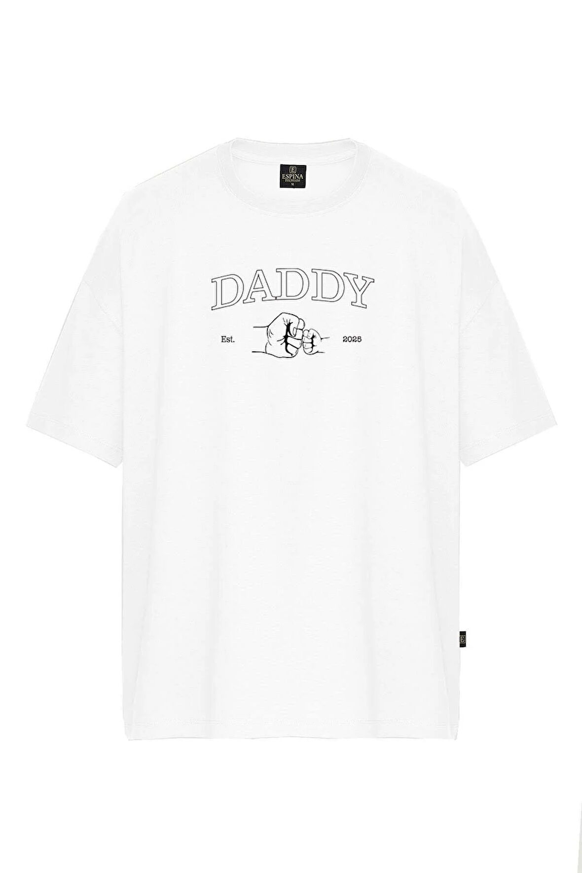 Erkek Daddy Baskılı Oversize Tişört