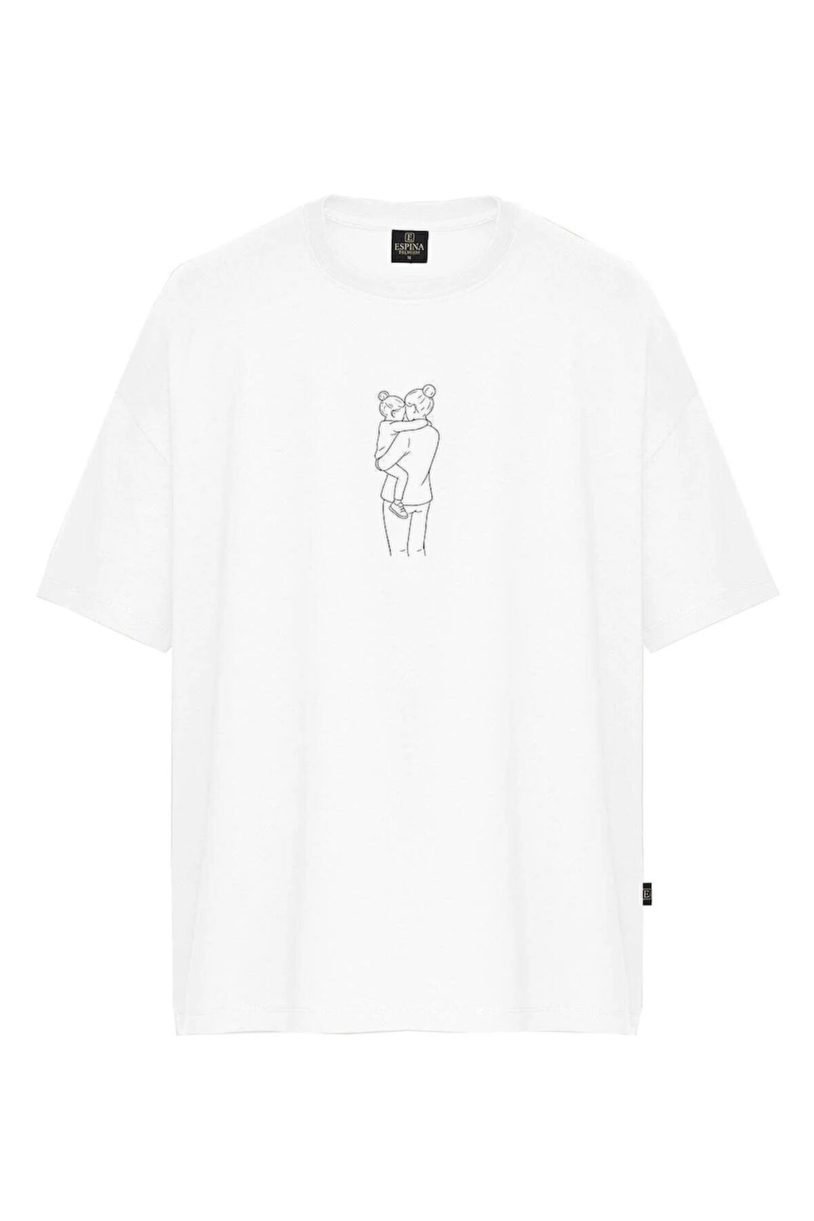 Kadın Anne Kız Baskılı Oversize Tişört