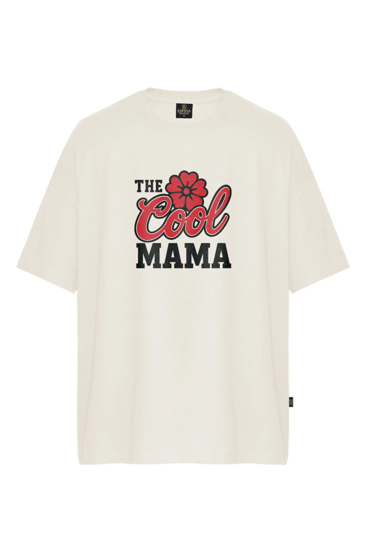 Kadın The Cool Mama Baskılı Oversize Tişört