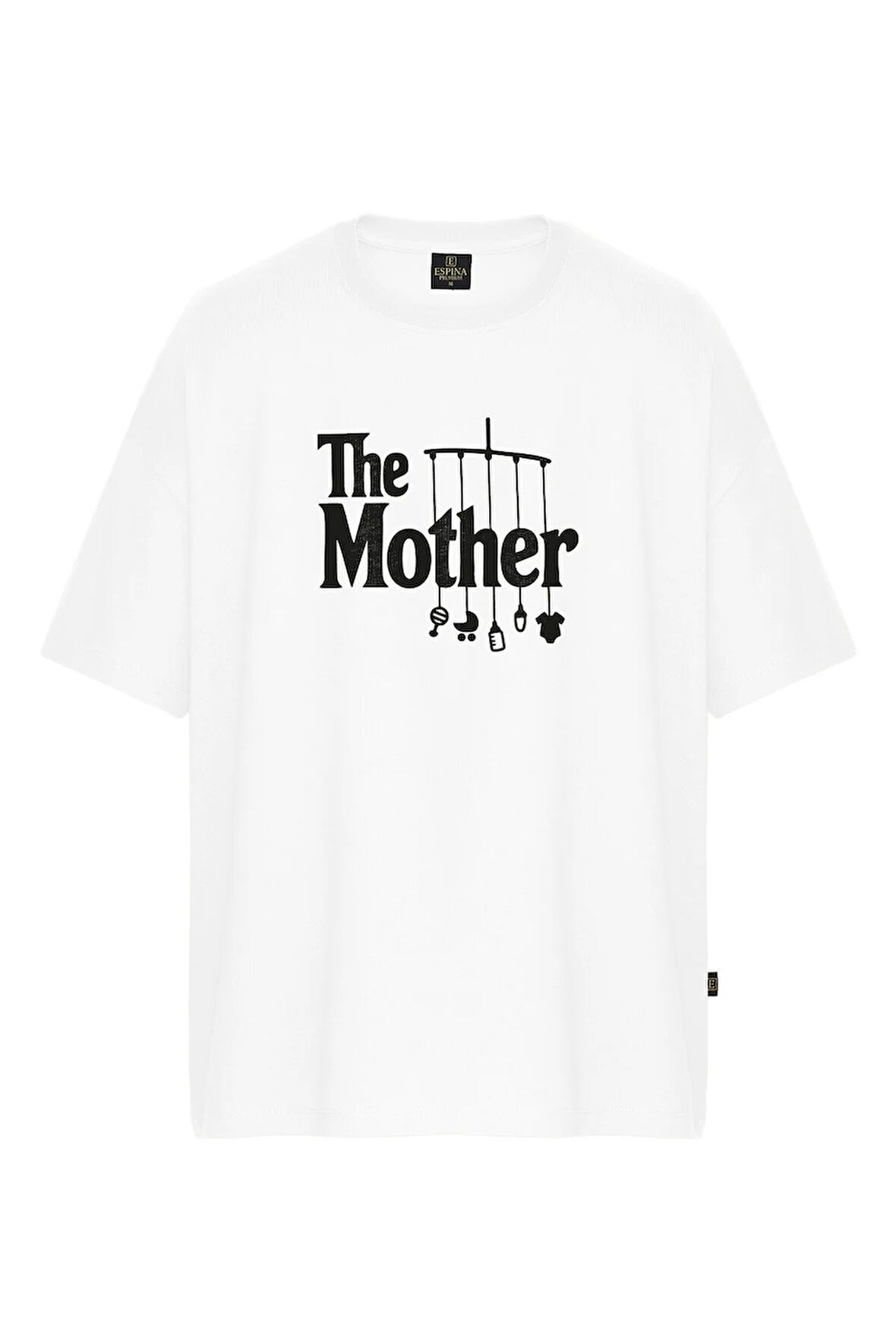Kadın The Mother Baskılı Oversize Tişört