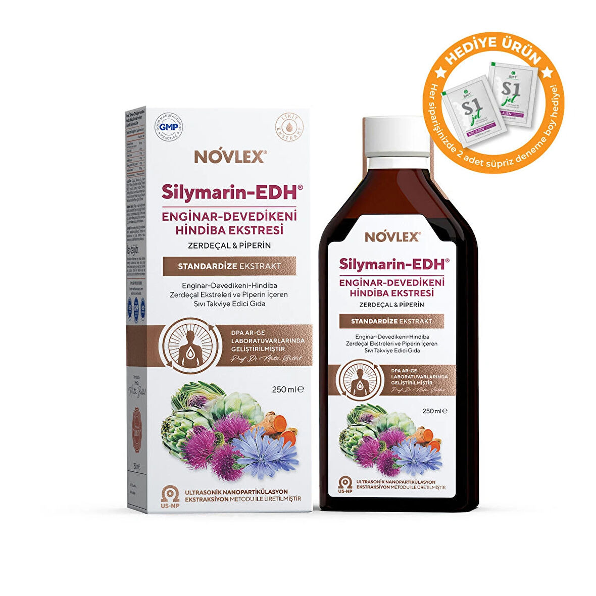 Novlex Silymarin-EDH Enginar, Devedikeni, Hindiba Ekstresi 250ml