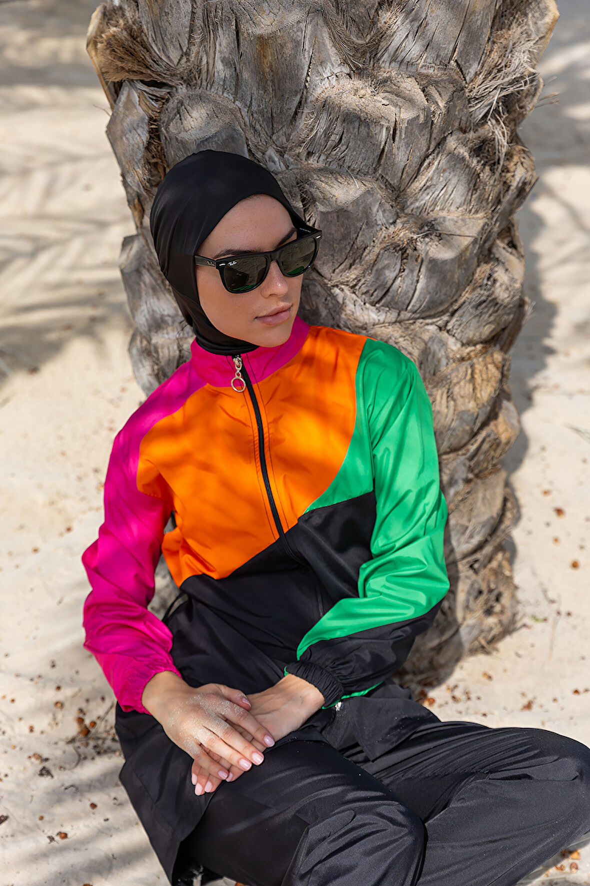 Remsa Paraşüt Tam Kapalı Tesettür Mayo R121 Cansu | 3XL