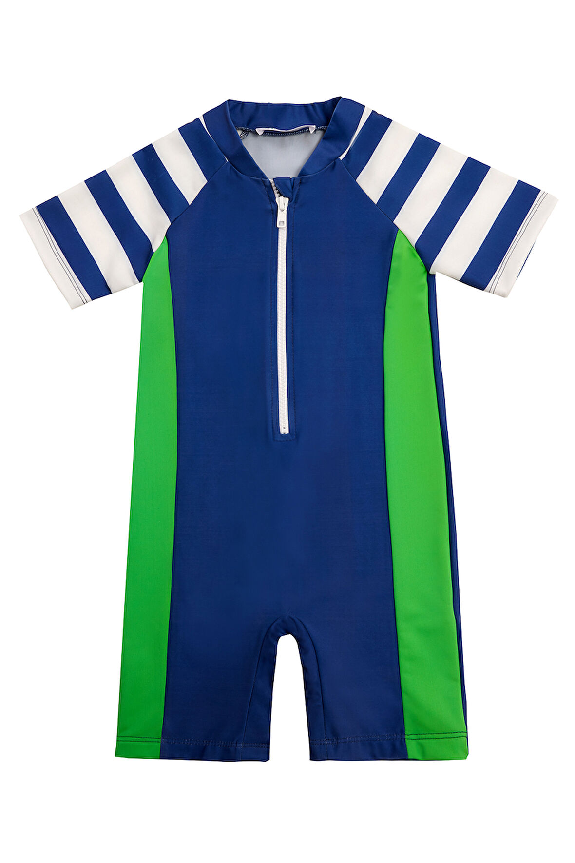 UV Korumalı Kısa Kollu Şortlu Tulum Çocuk Yüzücü Mayo 5234 Koyu Lacivert  | 3-4 Yaş