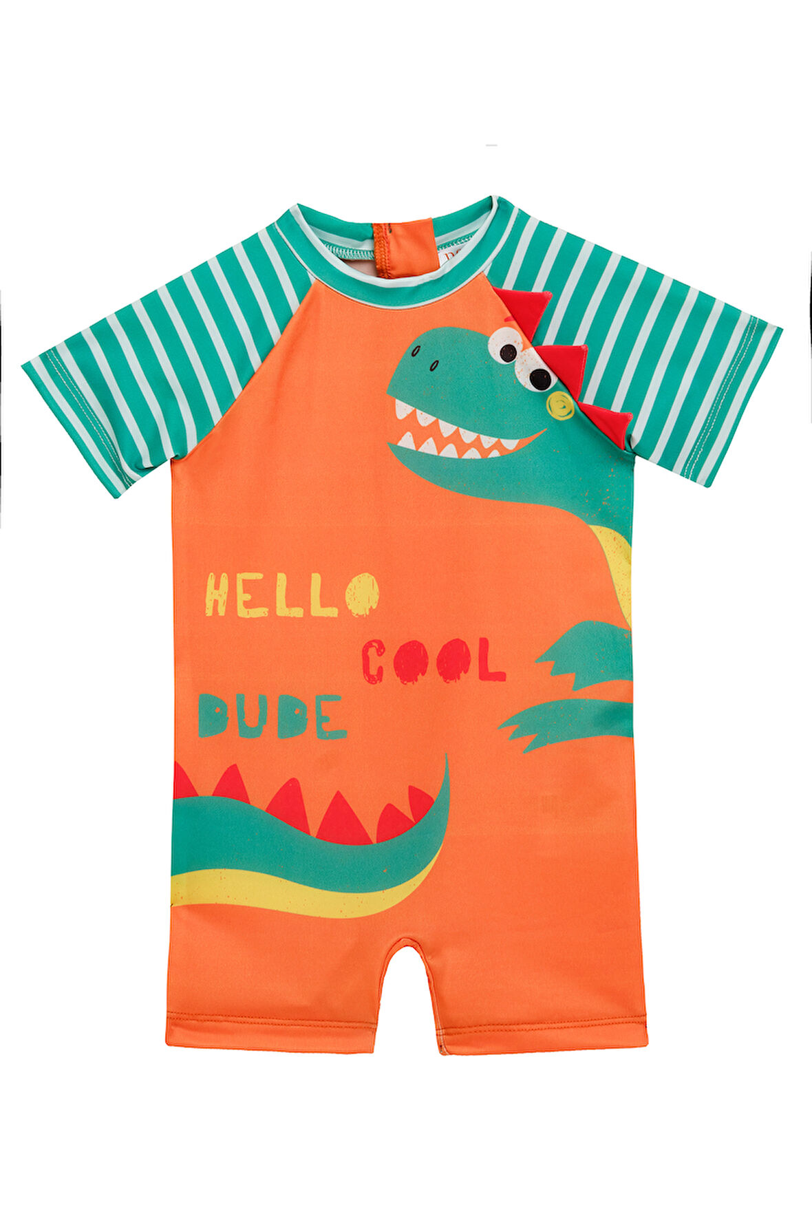 UV Korumalı Kısa Kollu Şortlu Tulum Bebek Yüzücü Mayo 5113 Turuncu | 6-12 AY