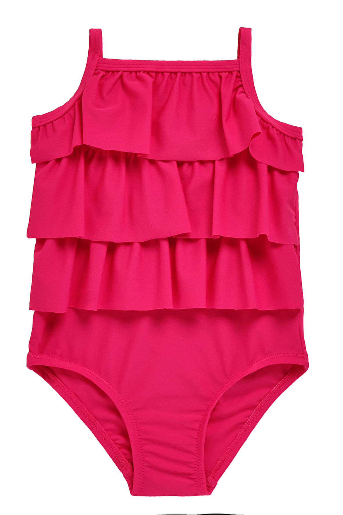UV Korumalı Askılı Mayo Kız Bebek Yüzücü Mayo 5108 Pembe | 12-18 AY