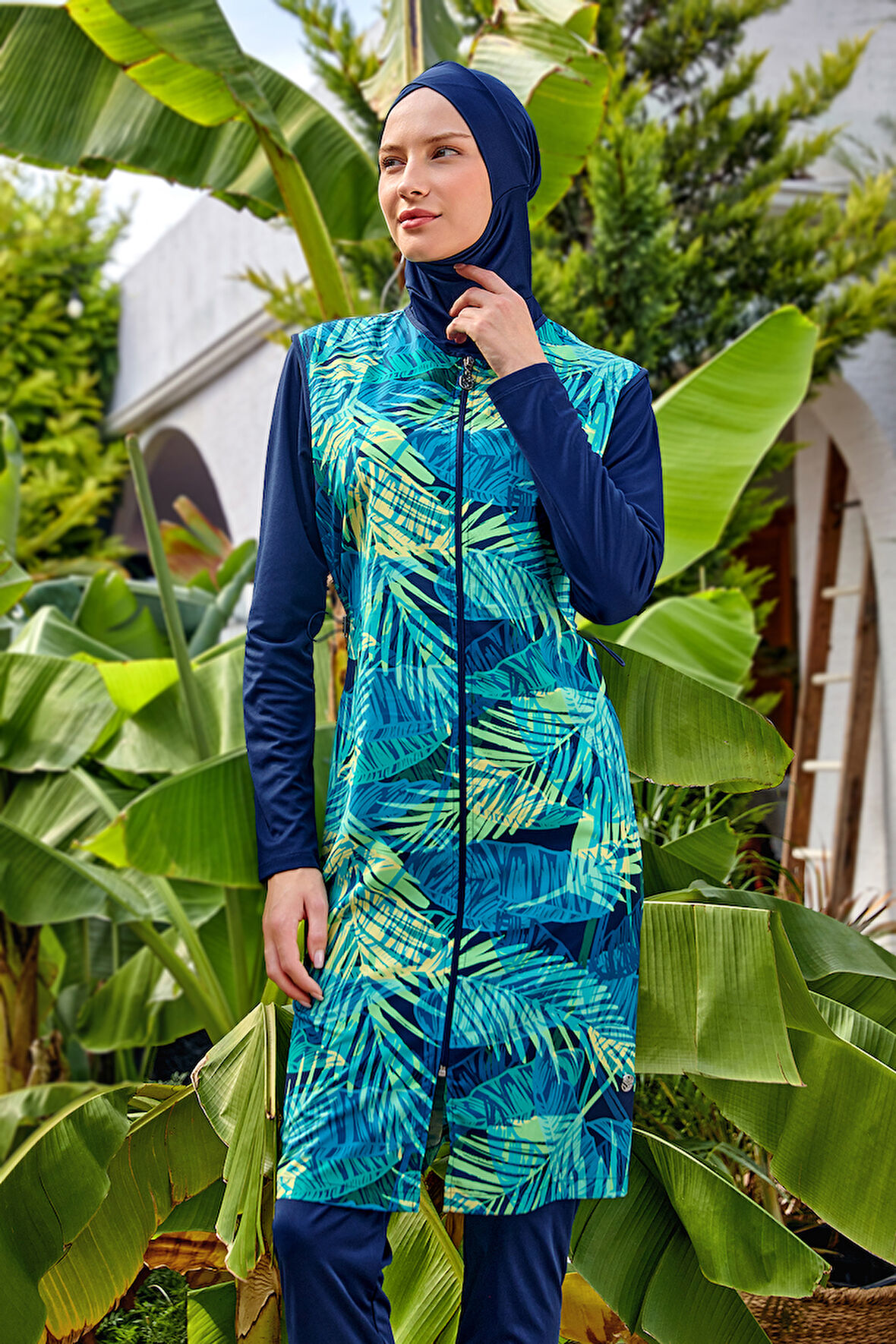 Tam Kapalı Tesettür Mayo 3309 Koyu Lacivert | L