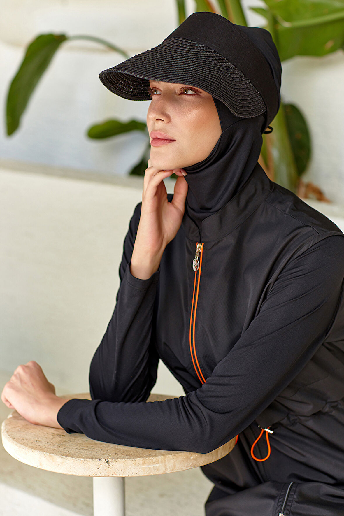 Spor Model Tam Kapalı Tesettür Mayo 3314 Siyah | M