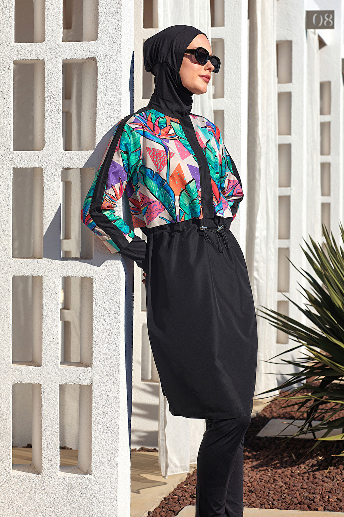 Tam Kapalı Tesettür Mayo 1411 Siyah01 | S