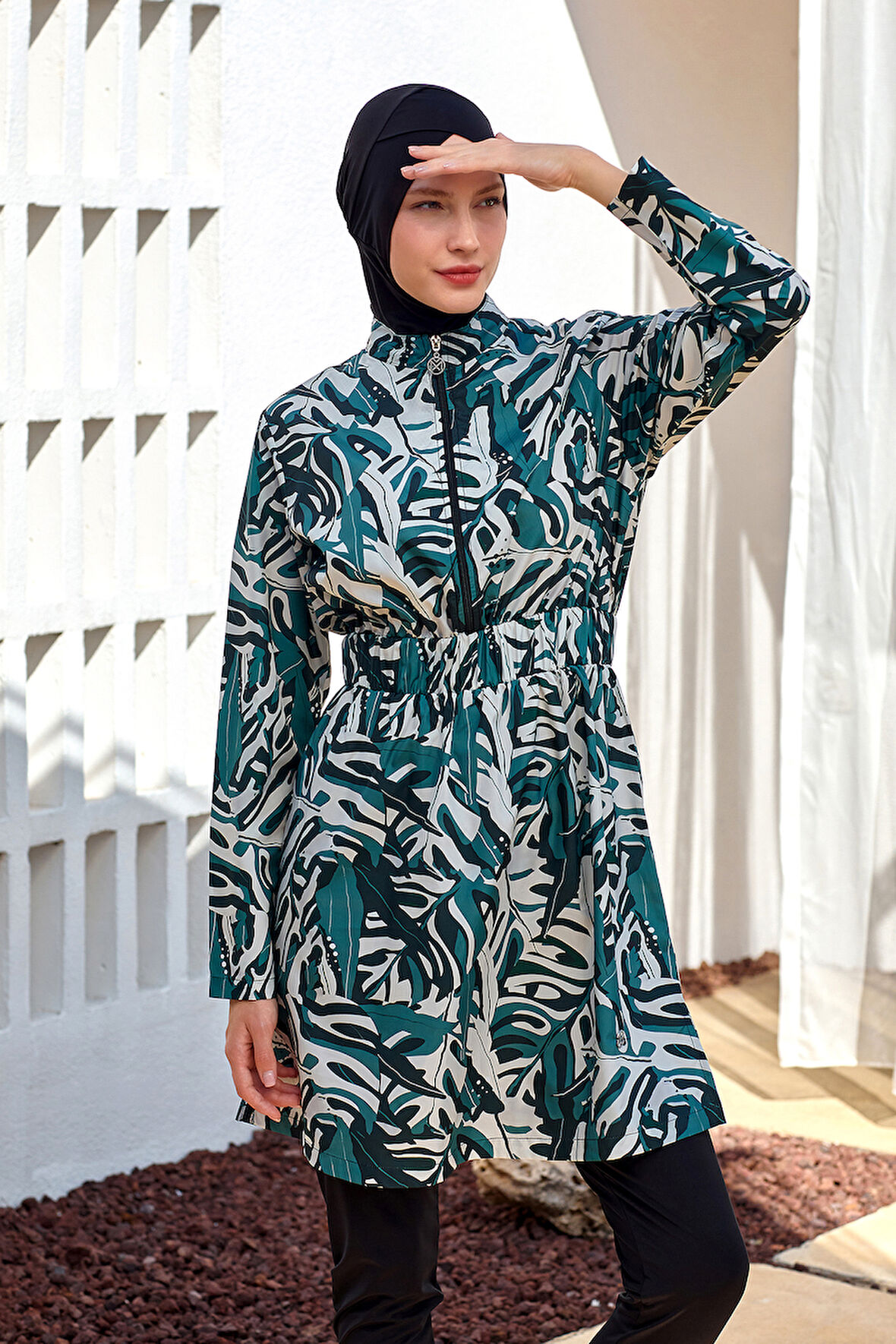 Tam Kapalı Tesettür Mayo 2407 Siyah | S