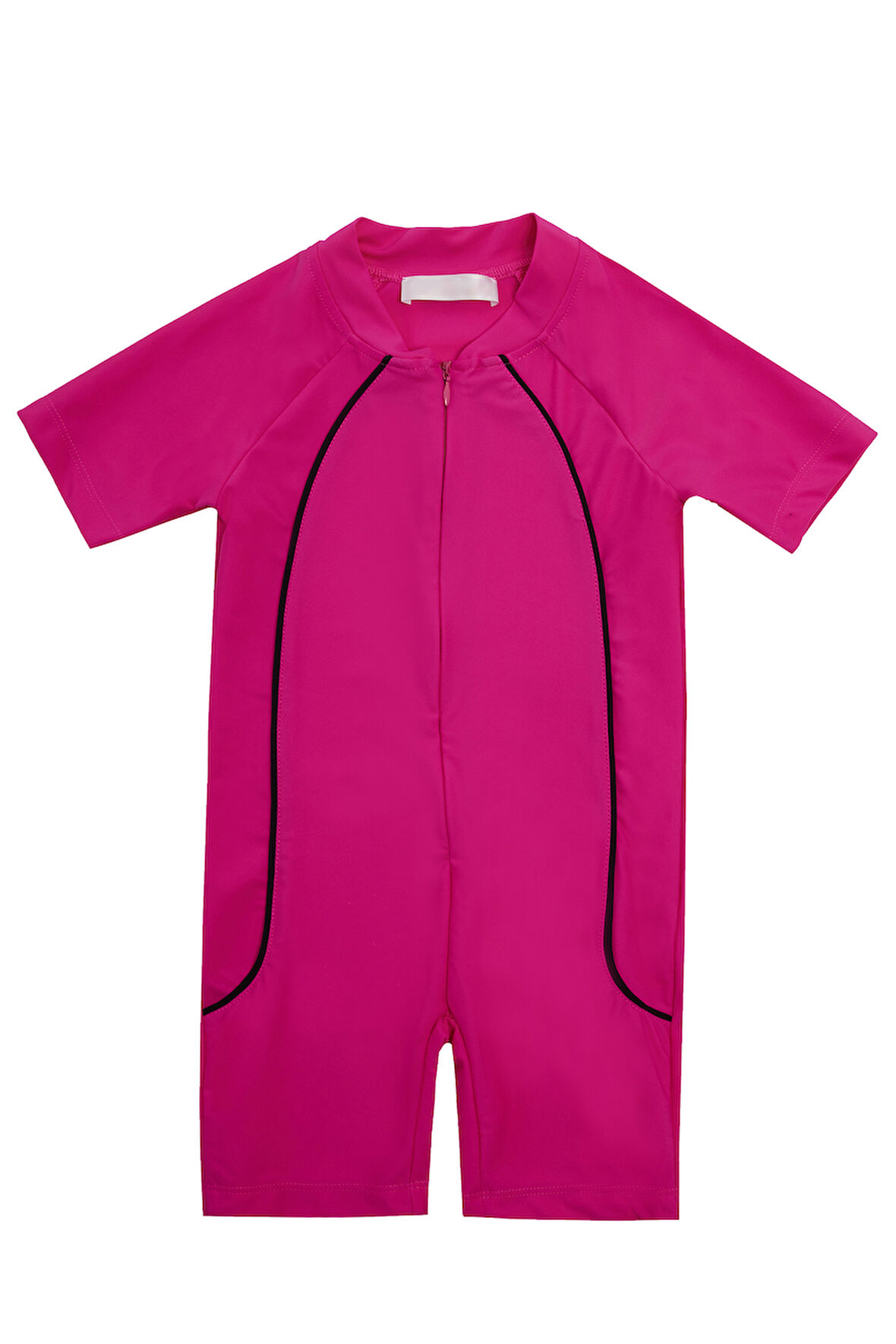 UV Korumalı Tulum Kısa Kollu Şortlu Çocuk Yüzücü Mayo Clous 5155 Fuşya | 3-4 Yaş