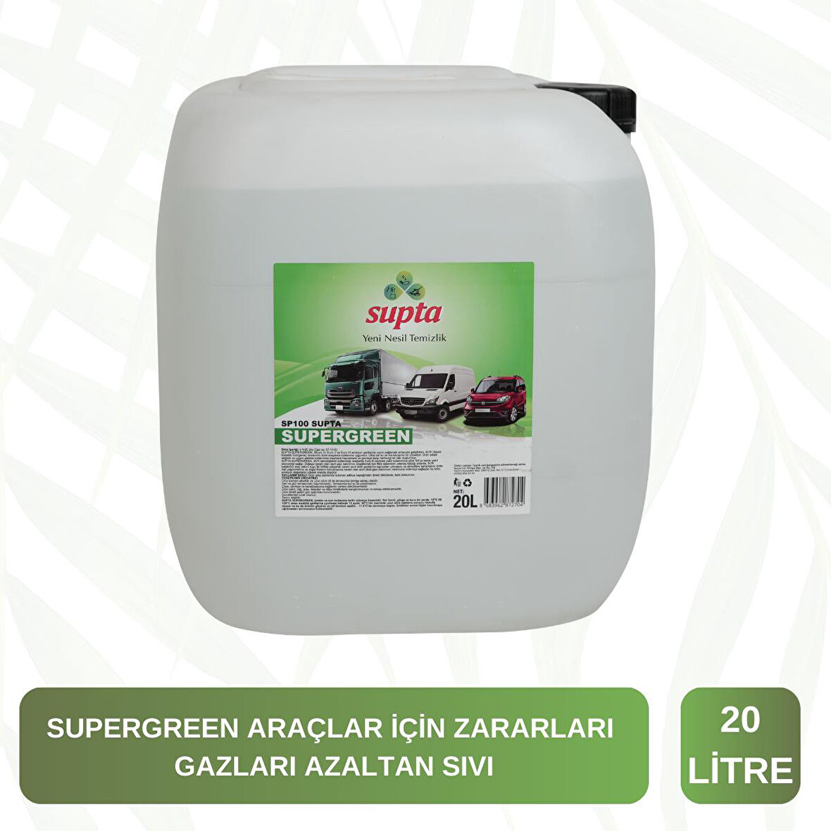 Supta Supergreen Dizel Araçlar Için Emisyon Düşürücü Yakıt Katkısı Euro 4/5/6 20 LT 