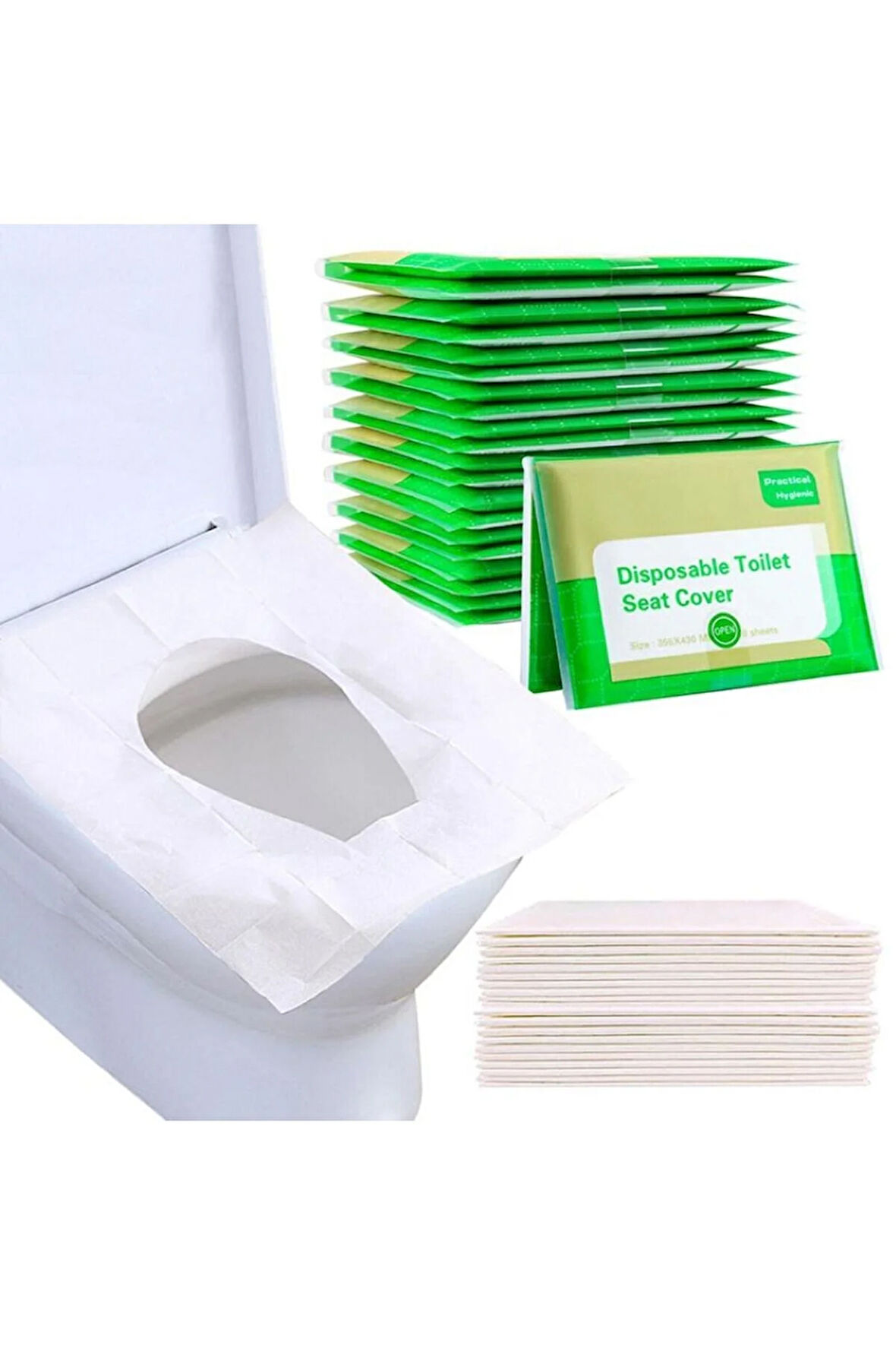 Hijyenik Su da Çözünebilir Kullan-at Klozet Kapağı Örtüsü 3x10 lu Paket