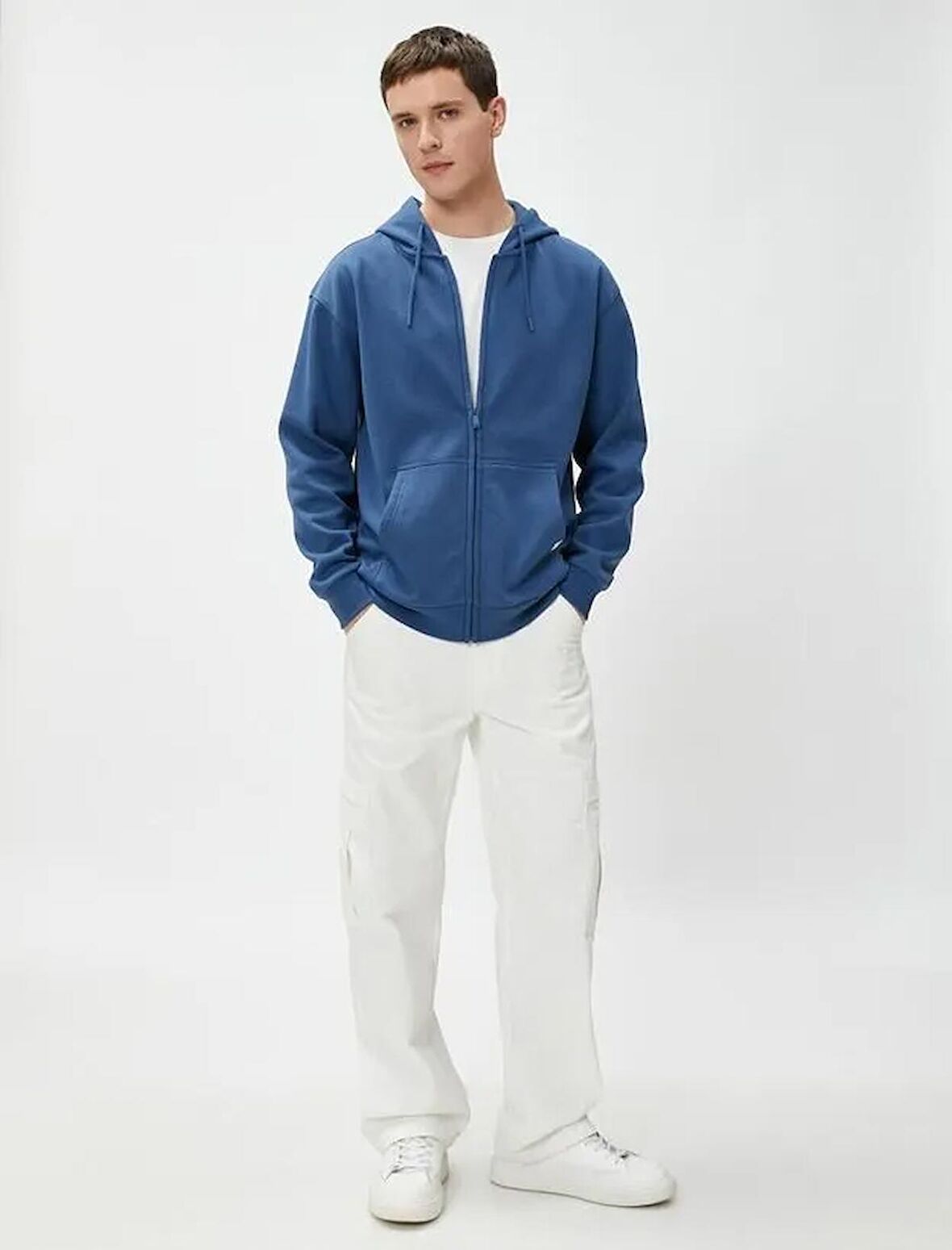 4WAM70112MK Koton Erkek Sweat MAVİ