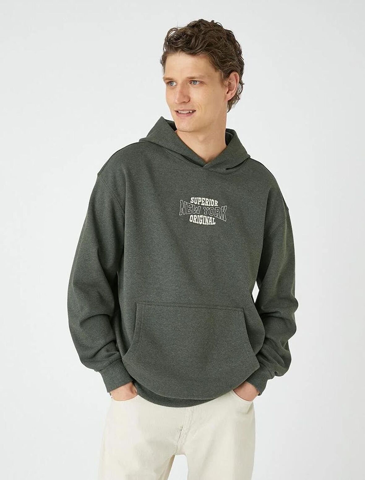 4WAM70120MK Koton Erkek Sweat KAHVERENGİ