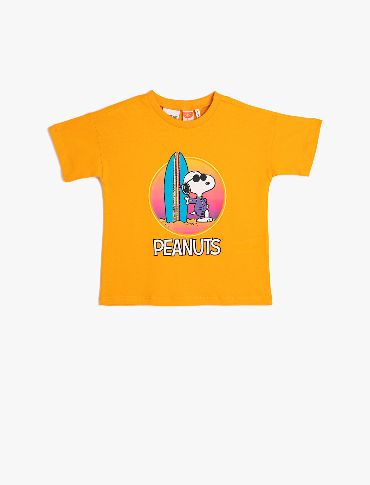 Snoopy Tişört Lisanslı Kısa Kollu Bisiklet Yaka Pamuklu 