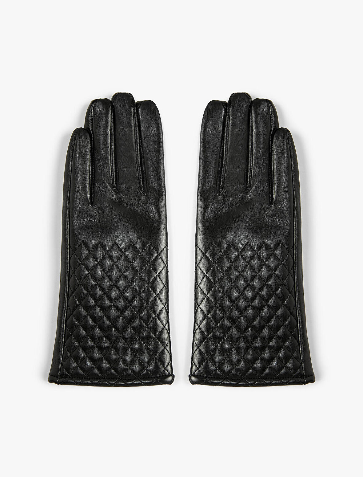 Eldiven Suni Deri Kapitone Detaylı