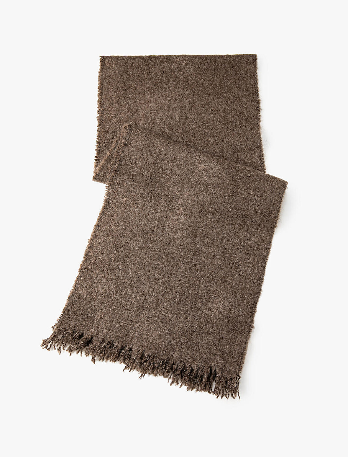 Atkı Uzun Dokulu Püskül Detaylı Akrilik Karışımlı