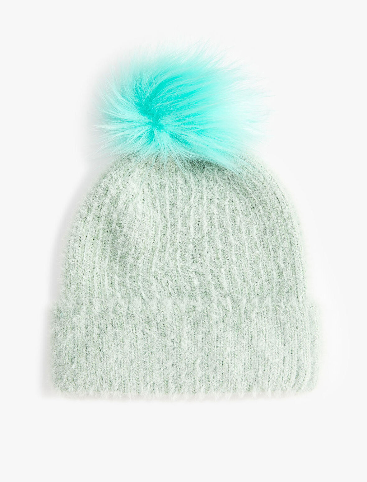 Peluş Bere Yumuşak Dokulu Ponpon Detaylı