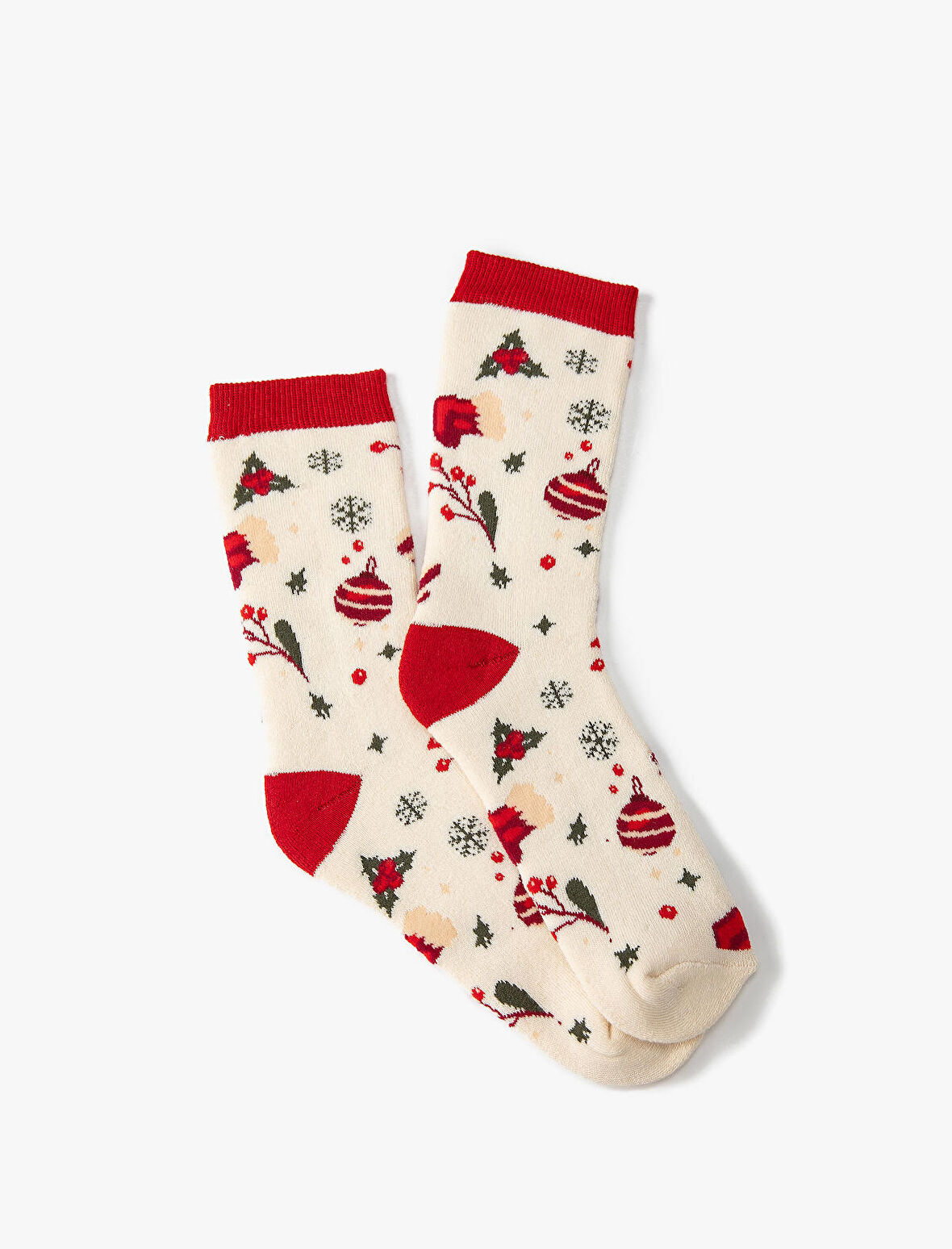 Yılbaşı Desenli Havlu Çorap