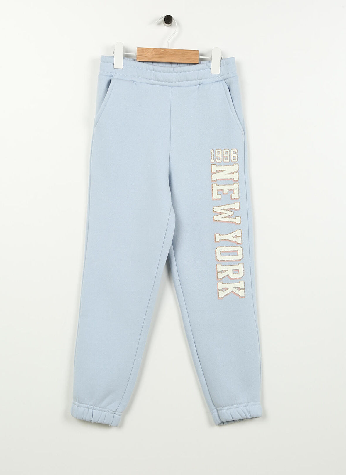 Koton Mavi Kız Çocuk Lastikli Baskılı Eşofman Altı 4WKG40162AK