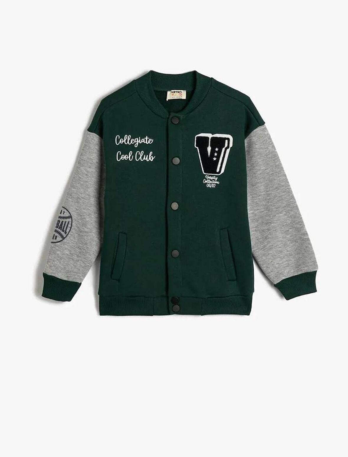 4WKB20005TK Koton Erkek Çocuk Sweat YEŞİL