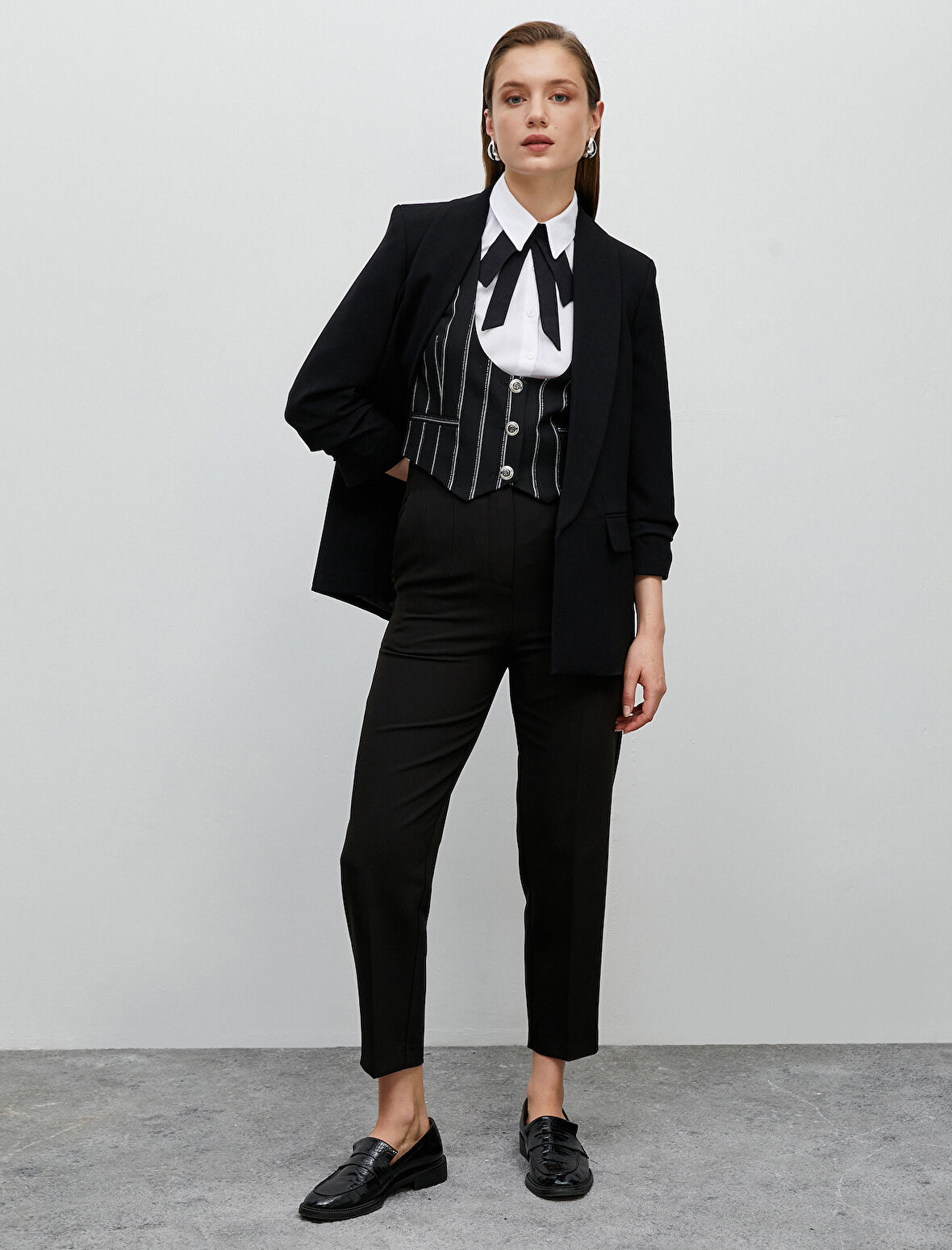 Basic Blazer Ceket Kapaklı Cepli