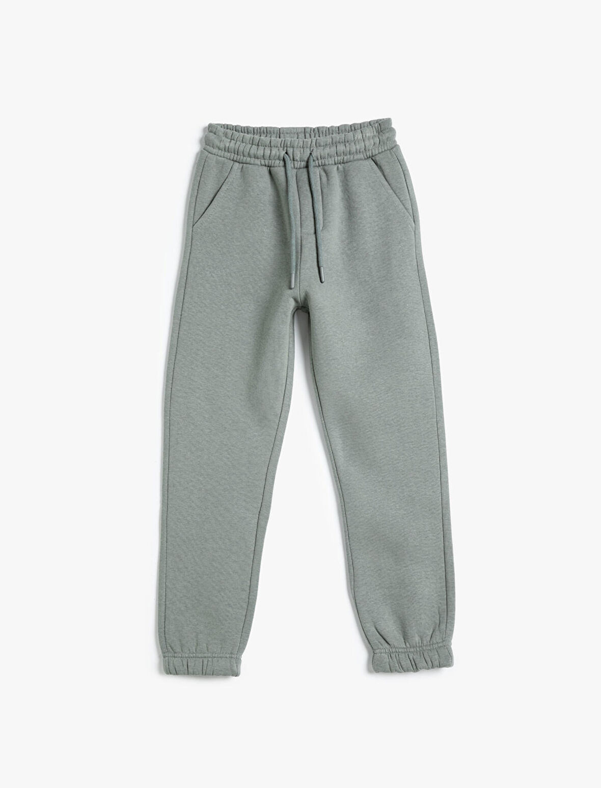 Basic Jogger Eşofman Altı Şardonlu Beli Bağlamalı Cepli