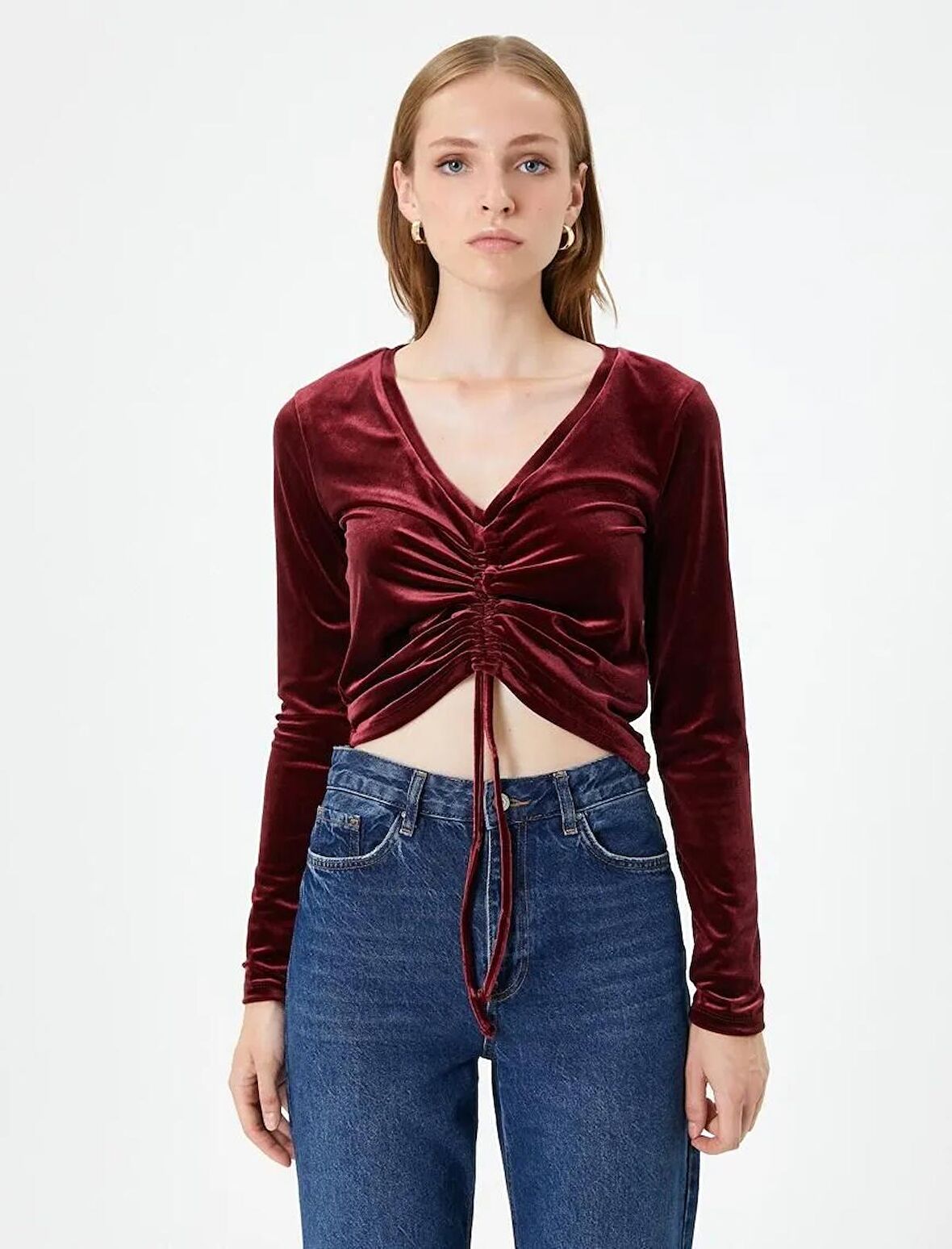 4WAK50018EK Koton Kadın Bluz BORDO