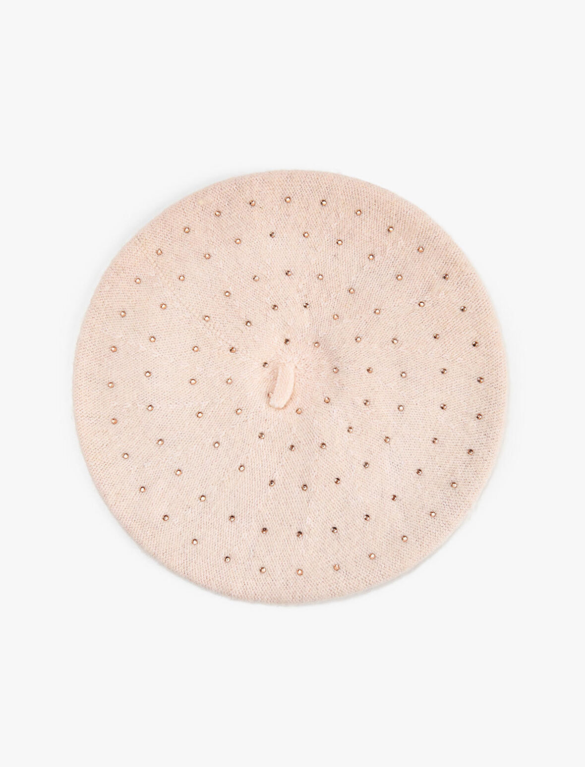 Ressam Şapka Boncuk Detaylı Yün Karışımlı