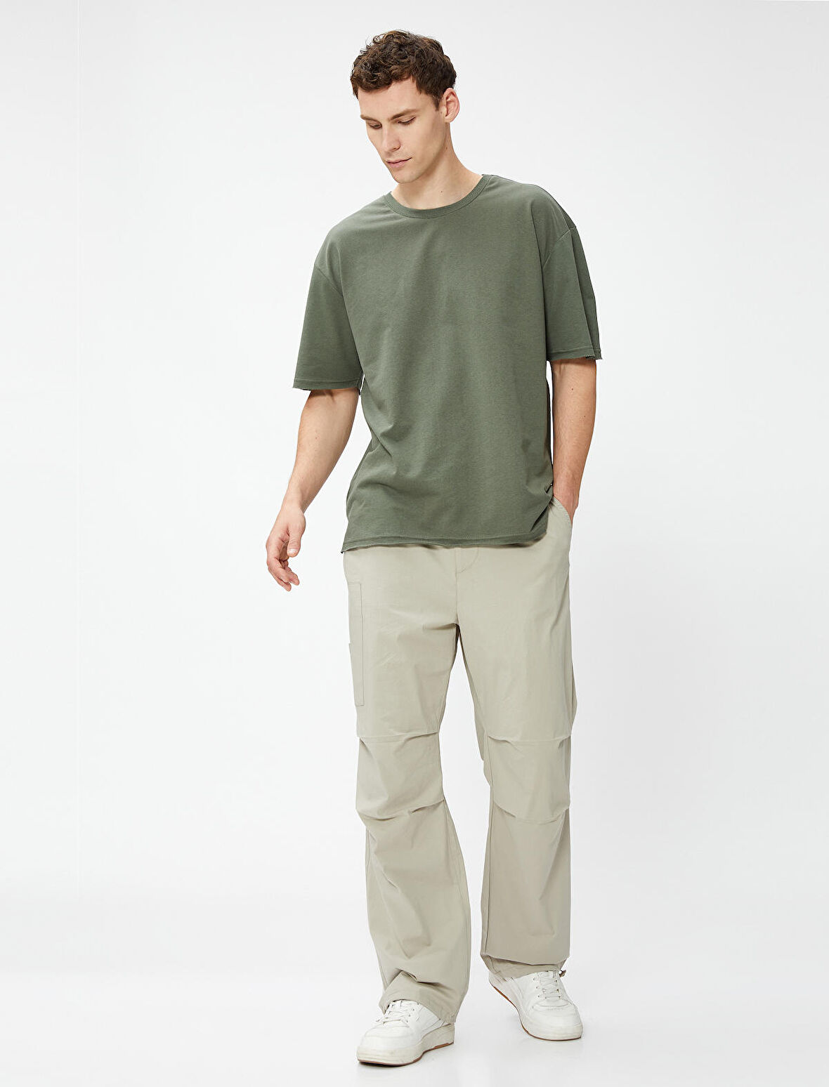 Basic Tişört Bisiklet Yaka Kısa Kollu Pamuklu